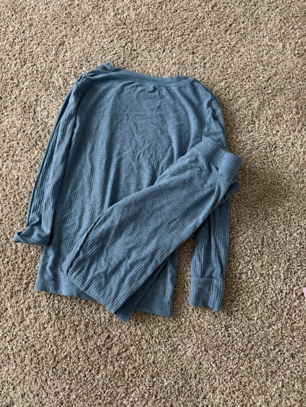 Little Sleepies Blue Ribbed Kids Pajama Set